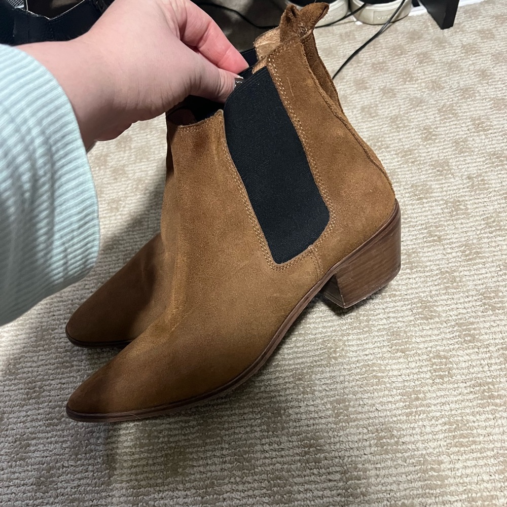 Real suede boots